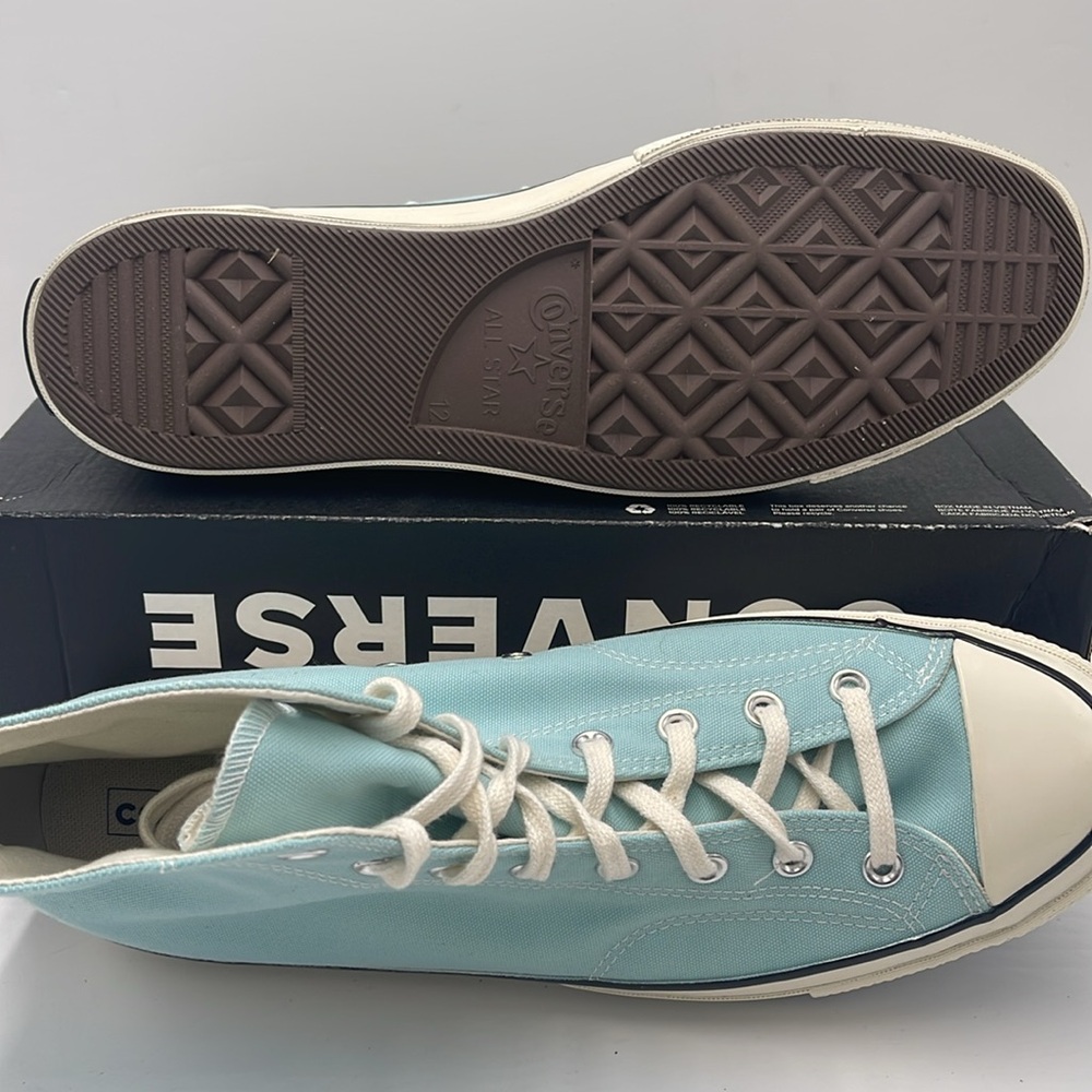 Converse Men’s High-Top Sneakers in Aqua A00621C CHUCK 70 HI SOFT JUNIPER/EGRET - Picture 3 of 16